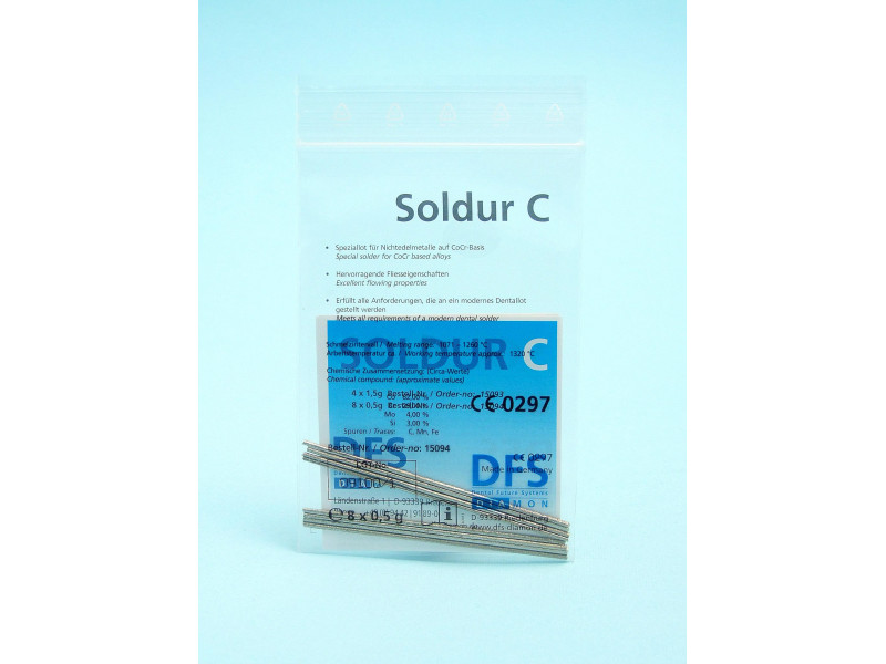 Soldur C CoCr spájka 4x1,5g