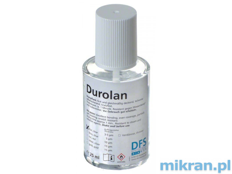 Výstup DFS Stumpflack Durolan bezfarebný 3-5µ 25 ml krátky dátum exspirácie 11/05/2024