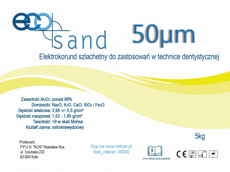 Protetický piesok 50 µm 5 kg