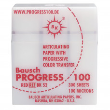 Bausch PROGRESS artikulačný papier 100 µ červený BK 52