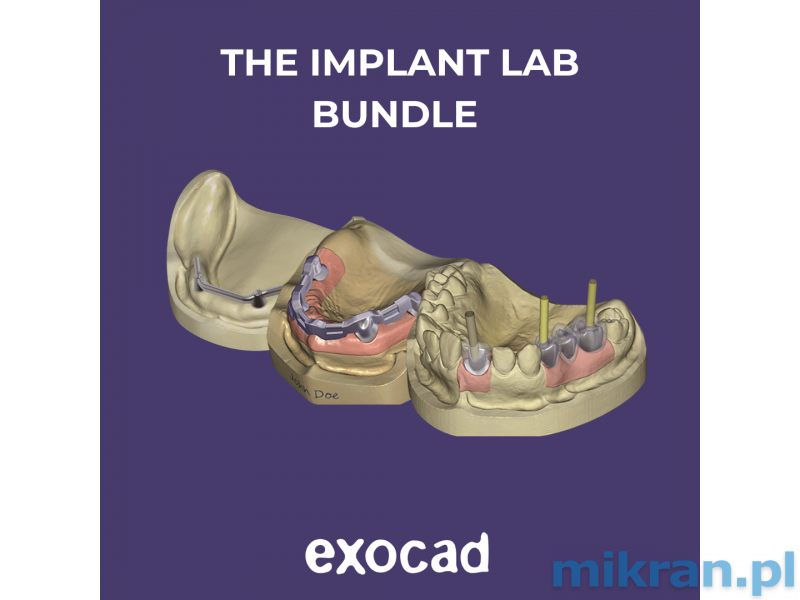 Balík laboratórnych implantátov Exocad Dental CAD