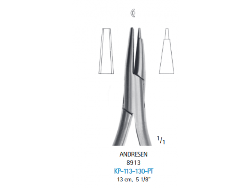Konkávne konvexné protetické kliešte T.ANDERSEN KP-113-130-PT
