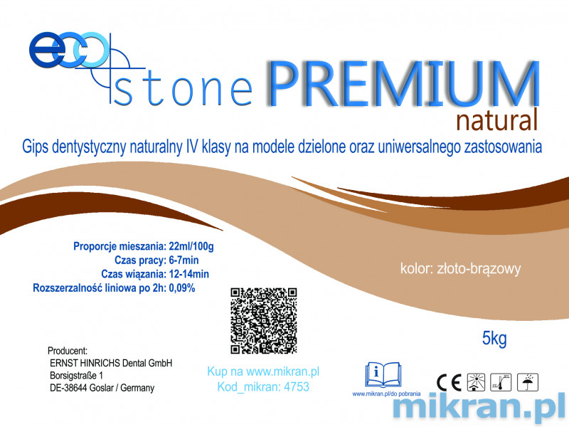 Sadrová trieda IV EcoStone Natural Premium zlatohnedá 5 kg