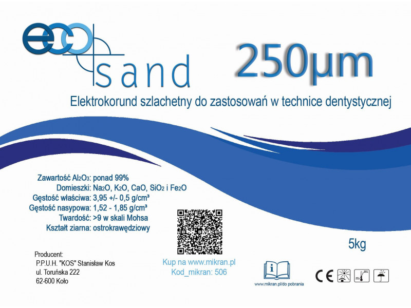 Protetický piesok 250 μm 5 kg