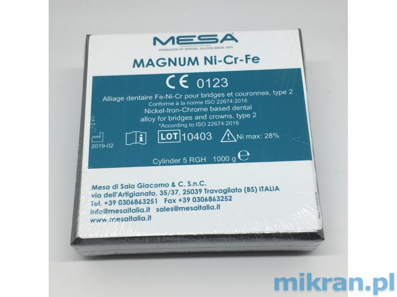 Magnum oceľ chróm-nikel-železo (Ni-Cr-Fe)