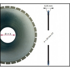 Pílový kotúč na rezanie sadry, vnútorný priemer: 20 mm/vonkajší: 75 mm