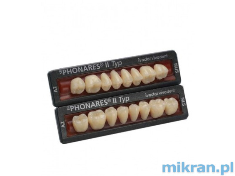 Zadné kompozitné zuby Phonares typu II. Dostupné na požiadanie