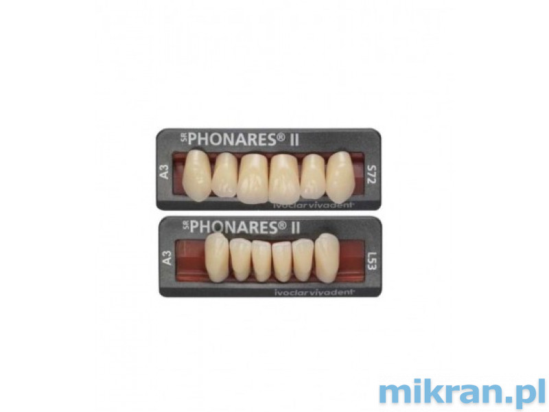 Zložené predné zuby Phonares typu II. Dostupné na požiadanie